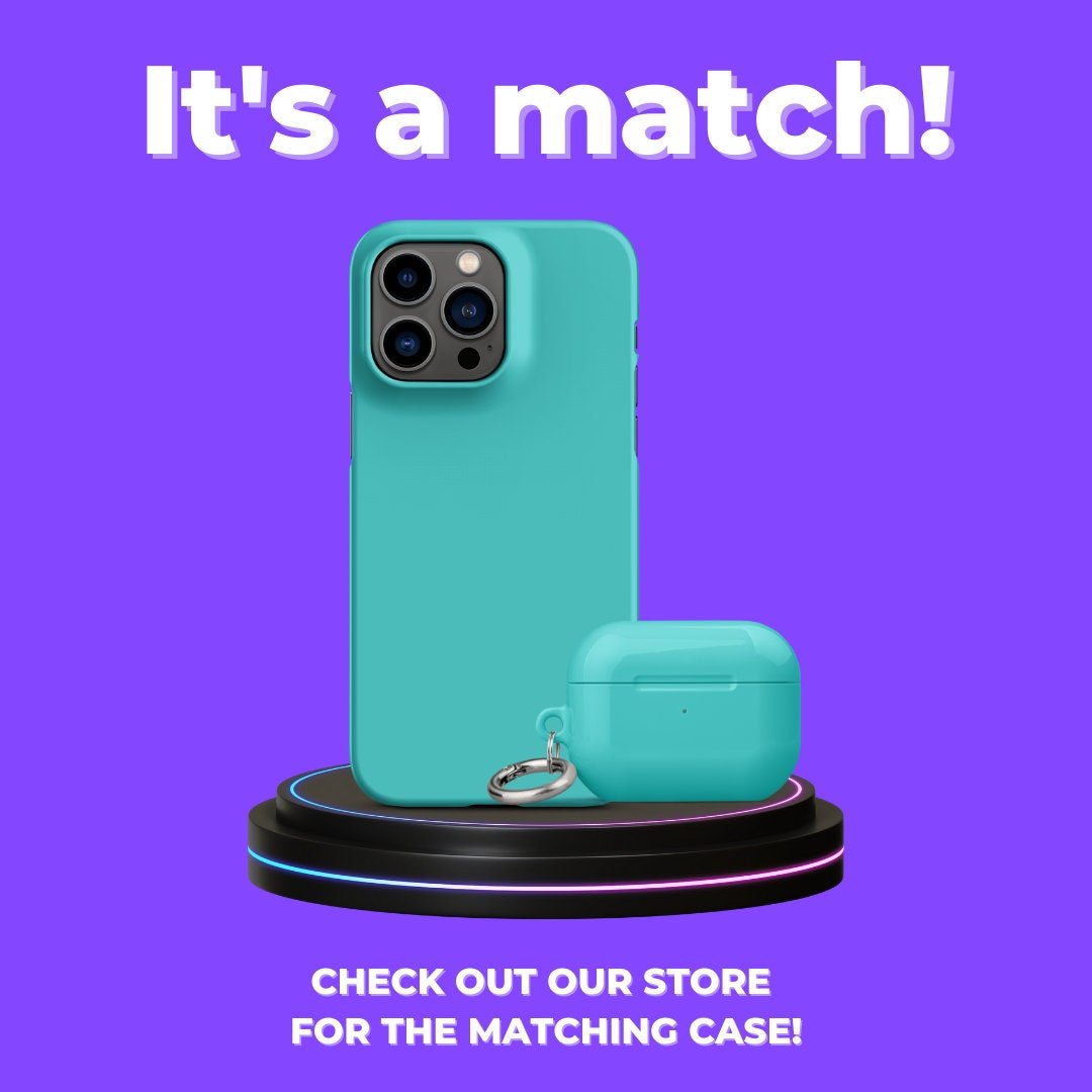 Premium Pure Turquoise | Aesthetic Phone Case | iPhone 15 Pro Max | Phone Case | Tough Case - Raiden Gate Design