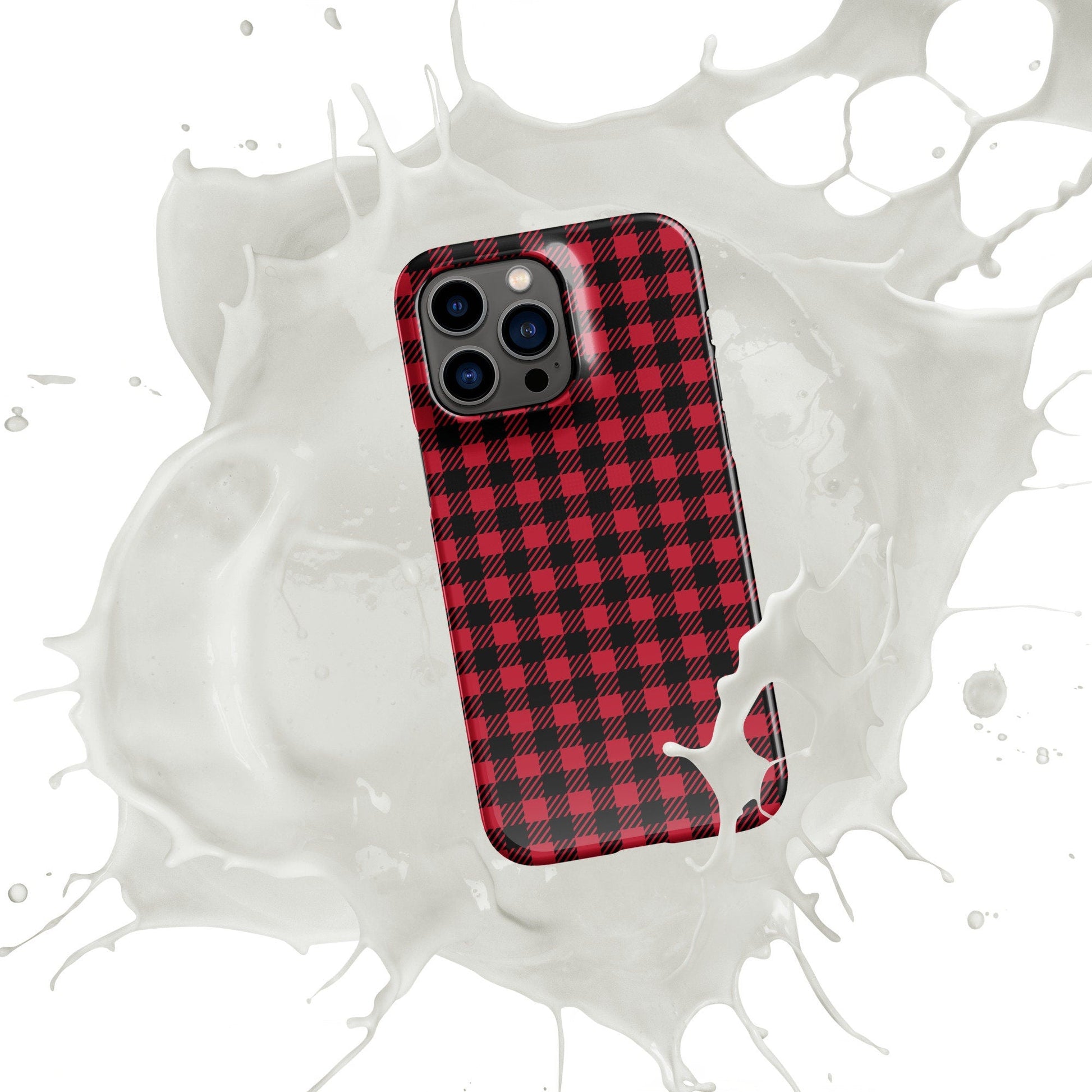 Premium Scottish Red Square Folk Kilt | Aesthetic Phone Case | iPhone 15 Pro Max | Phone Case | Tough Case - Raiden Gate Design