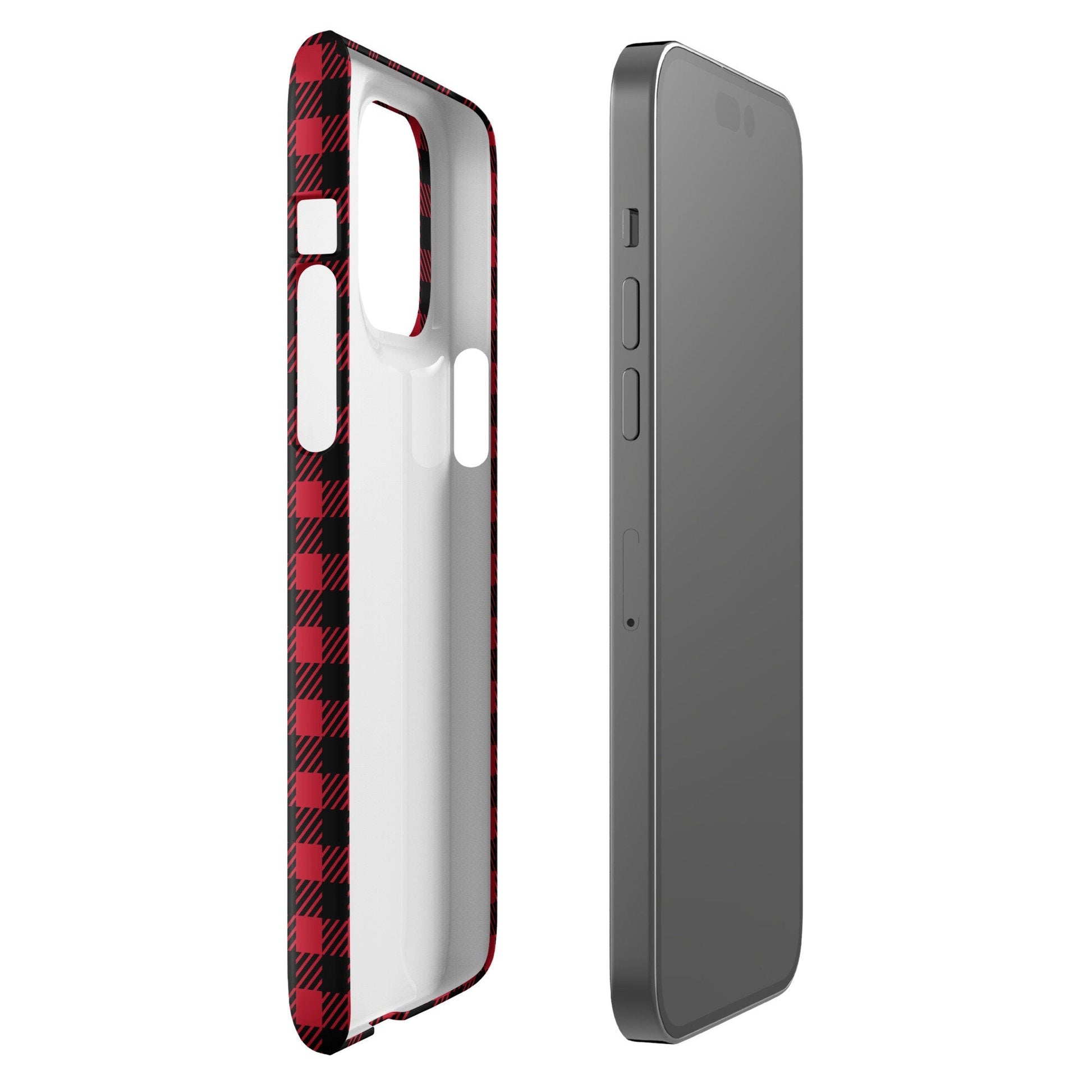 Premium Scottish Red Square Folk Kilt | Aesthetic Phone Case | iPhone 15 Pro Max | Phone Case | Tough Case - Raiden Gate Design