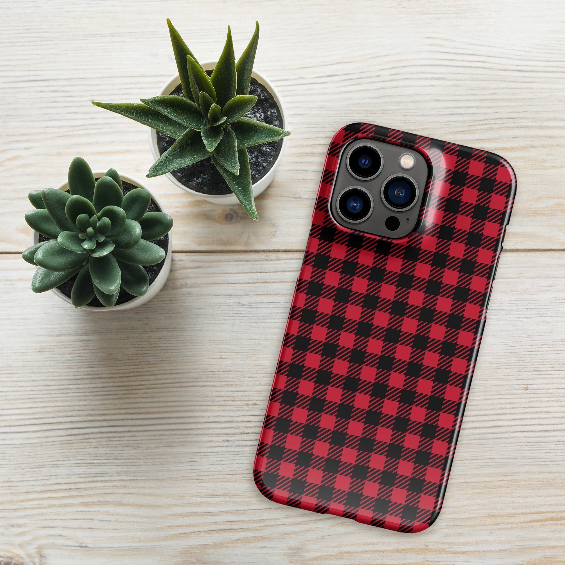 Premium Scottish Red Square Folk Kilt | Aesthetic Phone Case | iPhone 15 Pro Max | Phone Case | Tough Case - Raiden Gate Design