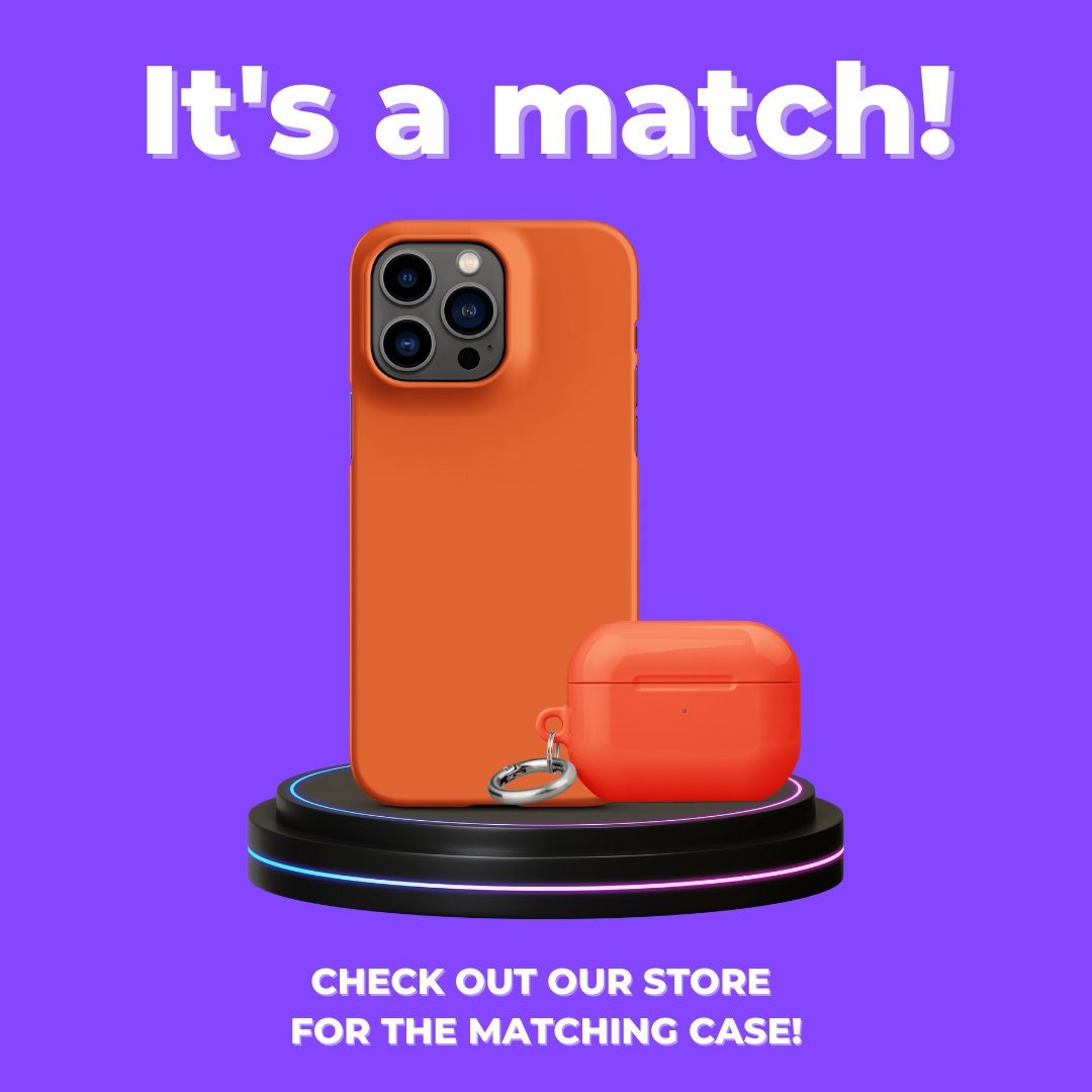 Pure Orange Custom AirPods Pro Case | Tough AirPods Case - Raiden Gate Design