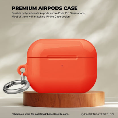 Pure Orange Custom AirPods Pro Case | Tough AirPods Case - Raiden Gate Design