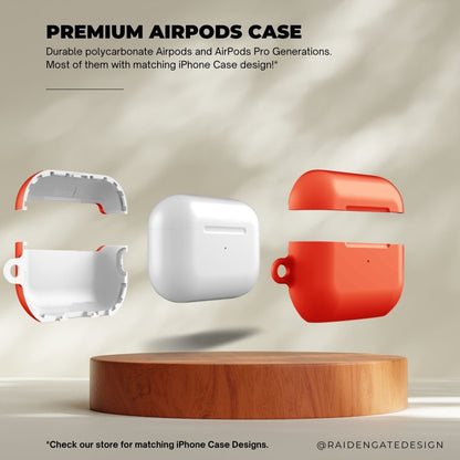 Pure Orange Custom AirPods Pro Case | Tough AirPods Case - Raiden Gate Design