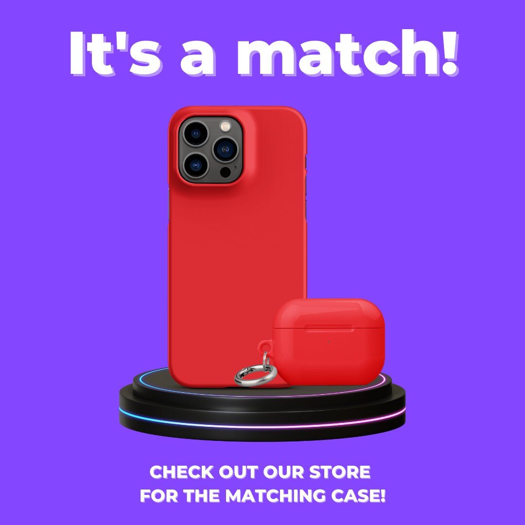 Pure Red Custom AirPods Pro Case | Tough AirPods Case - Raiden Gate Design