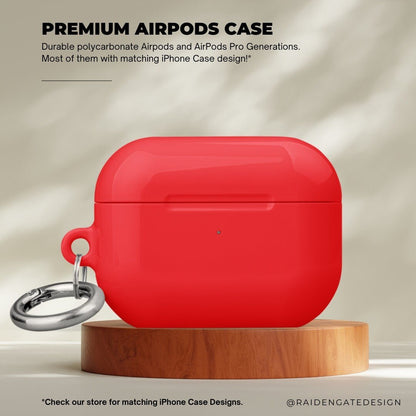 Pure Red Custom AirPods Pro Case | Tough AirPods Case - Raiden Gate Design