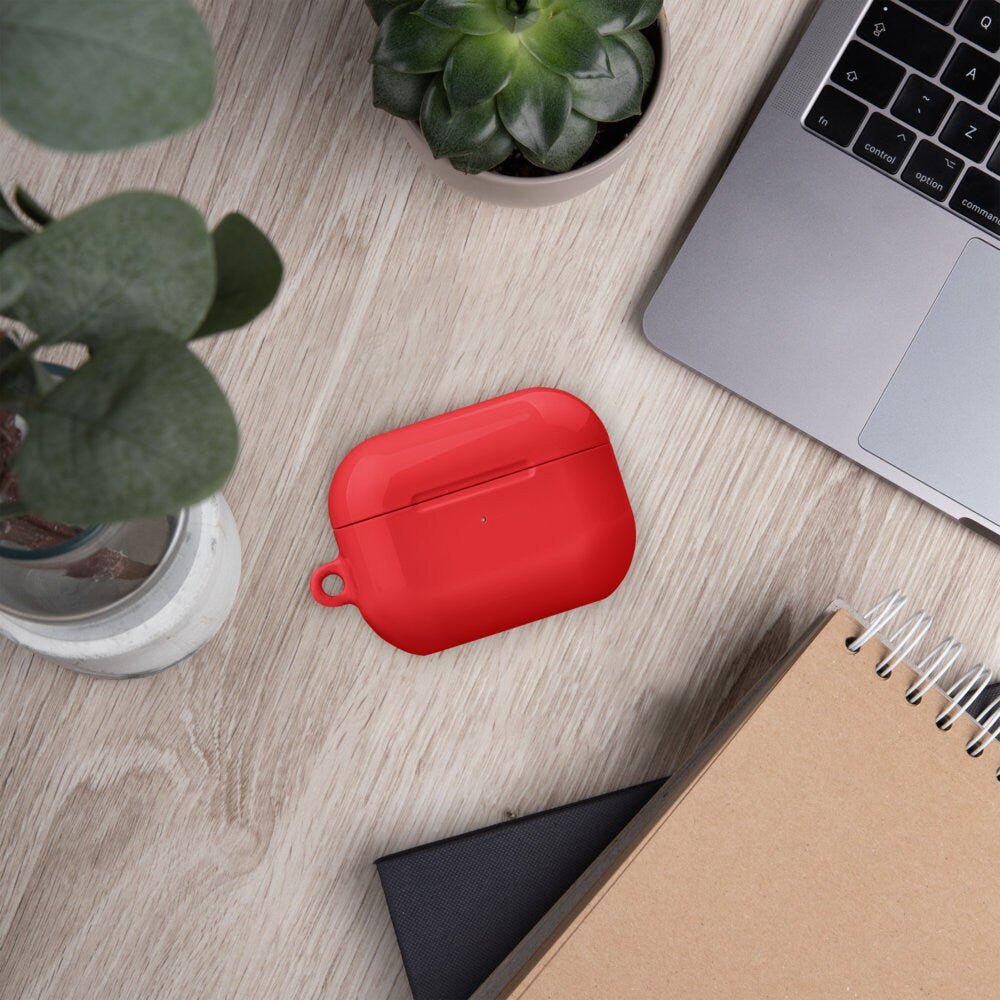Pure Red Custom AirPods Pro Case | Tough AirPods Case - Raiden Gate Design
