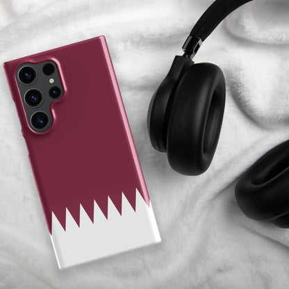 Qatar Flag Samsung Galaxy Phone Case for Samsung S24 and Samsung S23 for Patriots - Raiden Gate Design