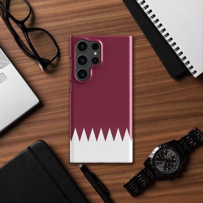 Qatar Flag Samsung Galaxy Phone Case for Samsung S24 and Samsung S23 for Patriots - Raiden Gate Design