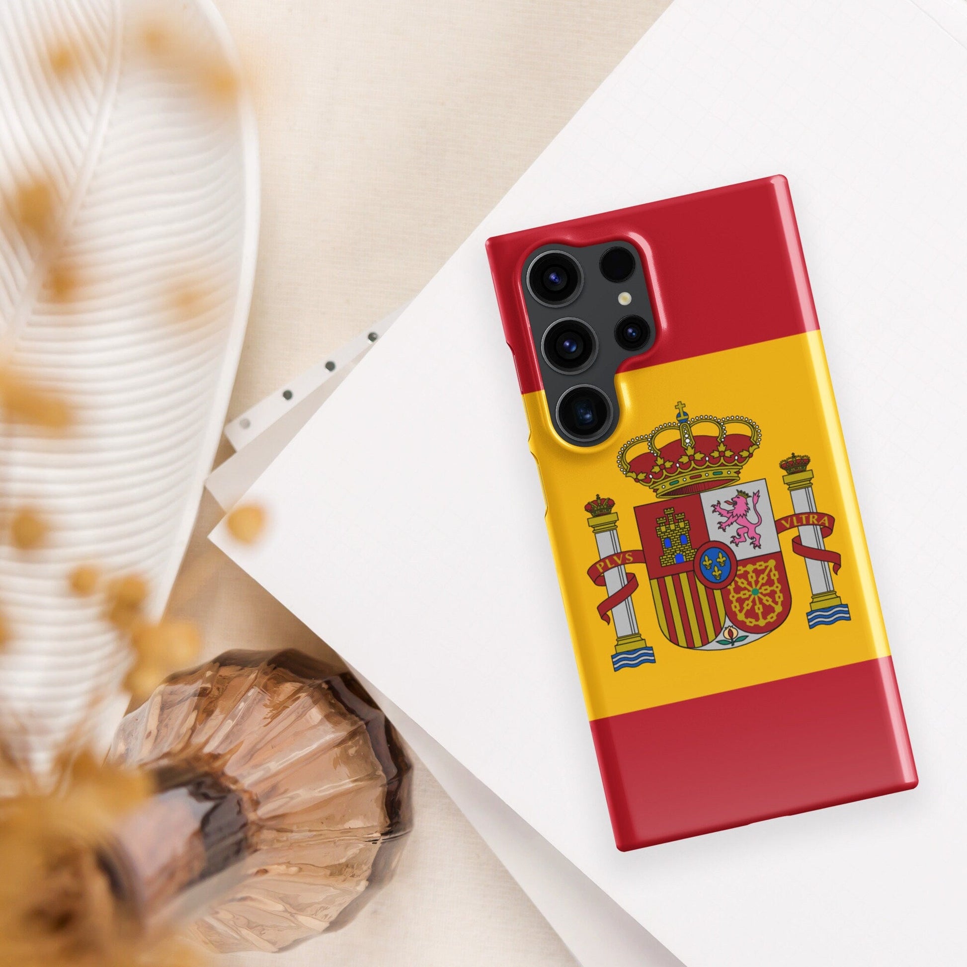 Spain Flag Samsung Galaxy Phone Case for Samsung S24 and Samsung S23 for Patriots - Raiden Gate Design