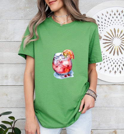 Spritzer Cocktail Groom or Bride Cocktail Bar Shirt - Minimalist Aesthetic T-Shirt for Bachelor or Hen Party - Fun and Chic Design - Raiden Gate Design