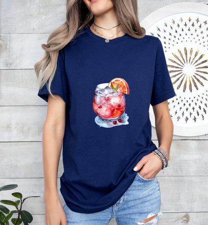 Spritzer Cocktail Groom or Bride Cocktail Bar Shirt - Minimalist Aesthetic T-Shirt for Bachelor or Hen Party - Fun and Chic Design - Raiden Gate Design