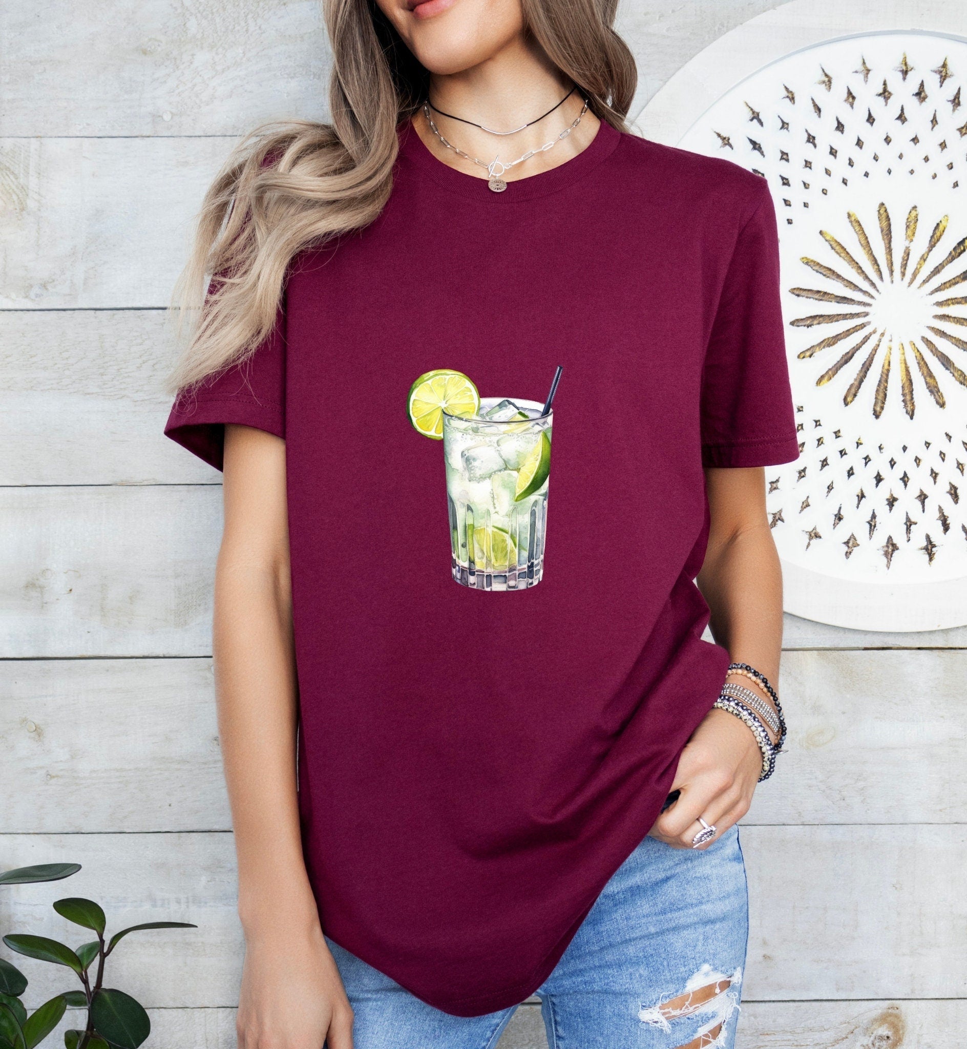 Tequila Collins Cocktail Groom or Bride Cocktail Bar Shirt - Minimalist Aesthetic T-Shirt for Bachelor or Hen Party - Fun and Chic Design - Raiden Gate Design