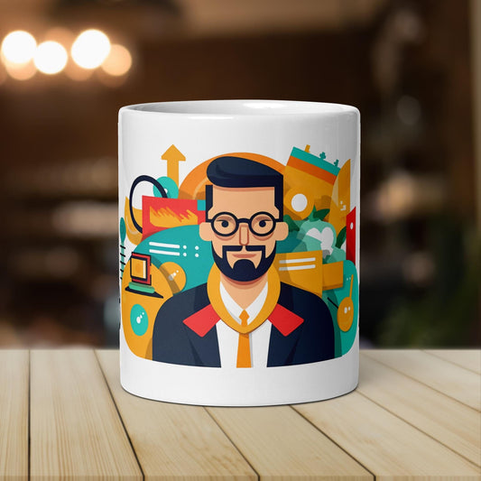 The “CFO of Mugs” | CFO Funny Work Mug | Best Funny Coffee Mug | Workplace Gift | Playful and Colorful Design - Raiden Gate Design
