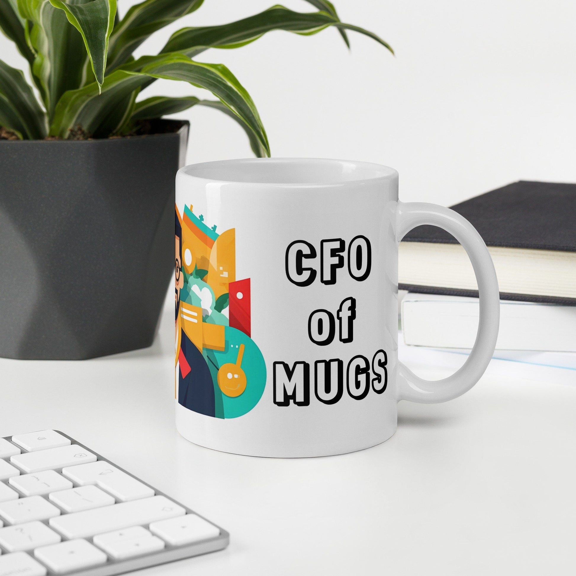 The “CFO of Mugs” | CFO Funny Work Mug | Best Funny Coffee Mug | Workplace Gift | Playful and Colorful Design - Raiden Gate Design