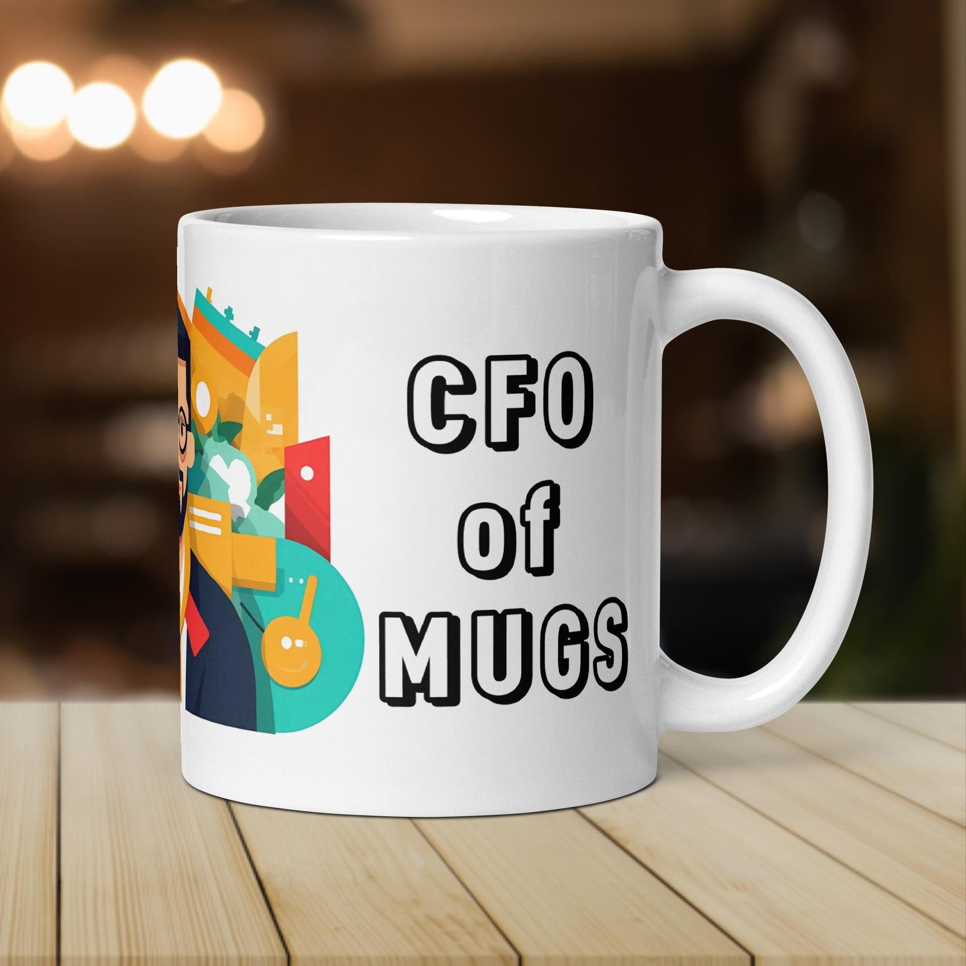 The “CFO of Mugs” | CFO Funny Work Mug | Best Funny Coffee Mug | Workplace Gift | Playful and Colorful Design - Raiden Gate Design