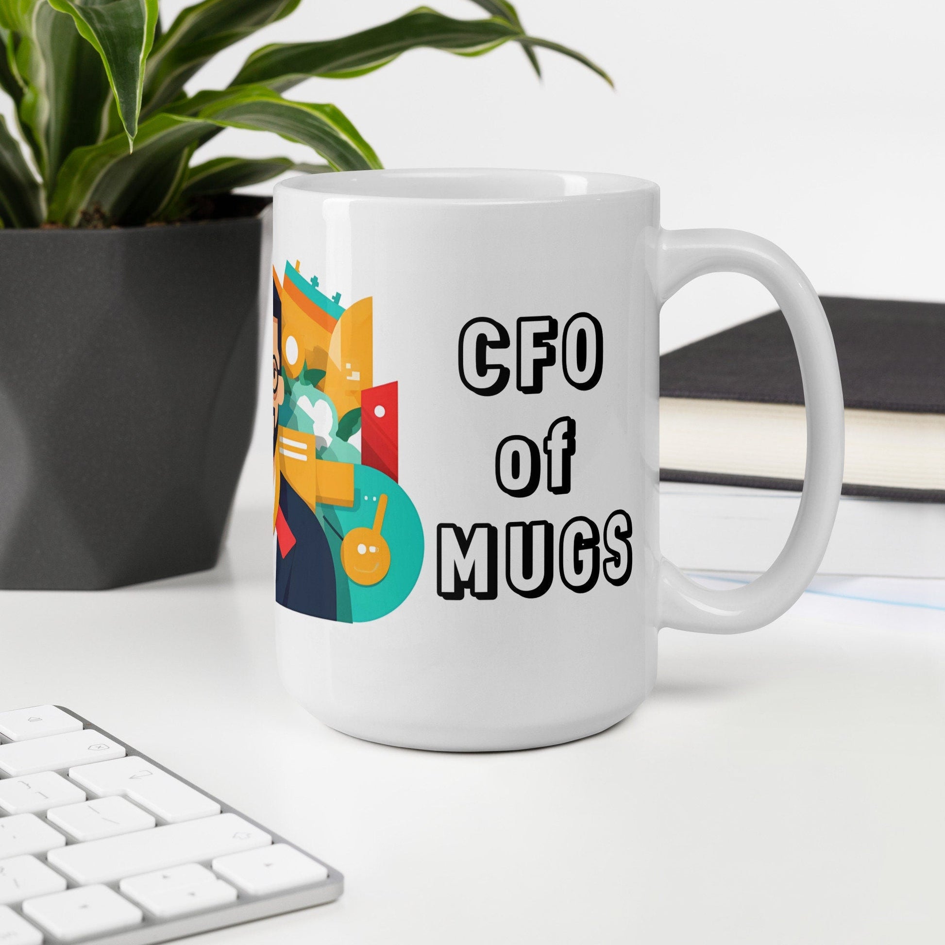 The “CFO of Mugs” | CFO Funny Work Mug | Best Funny Coffee Mug | Workplace Gift | Playful and Colorful Design - Raiden Gate Design