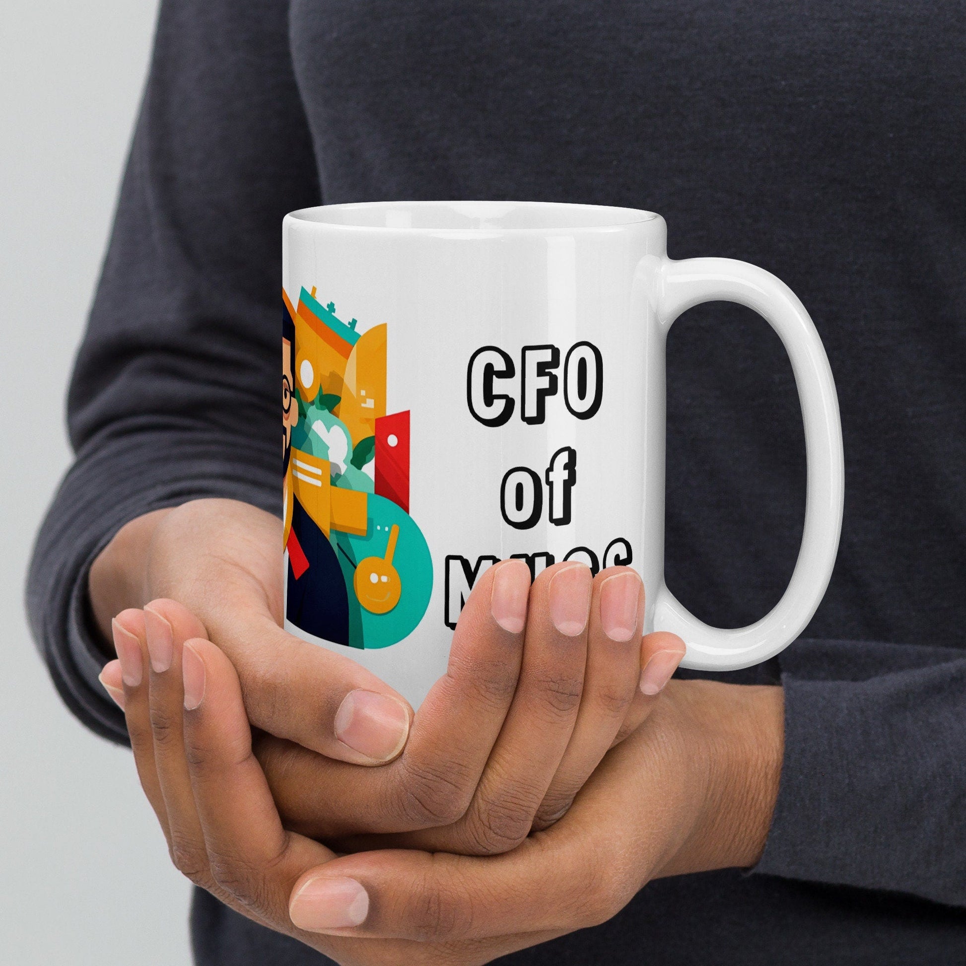 The “CFO of Mugs” | CFO Funny Work Mug | Best Funny Coffee Mug | Workplace Gift | Playful and Colorful Design - Raiden Gate Design