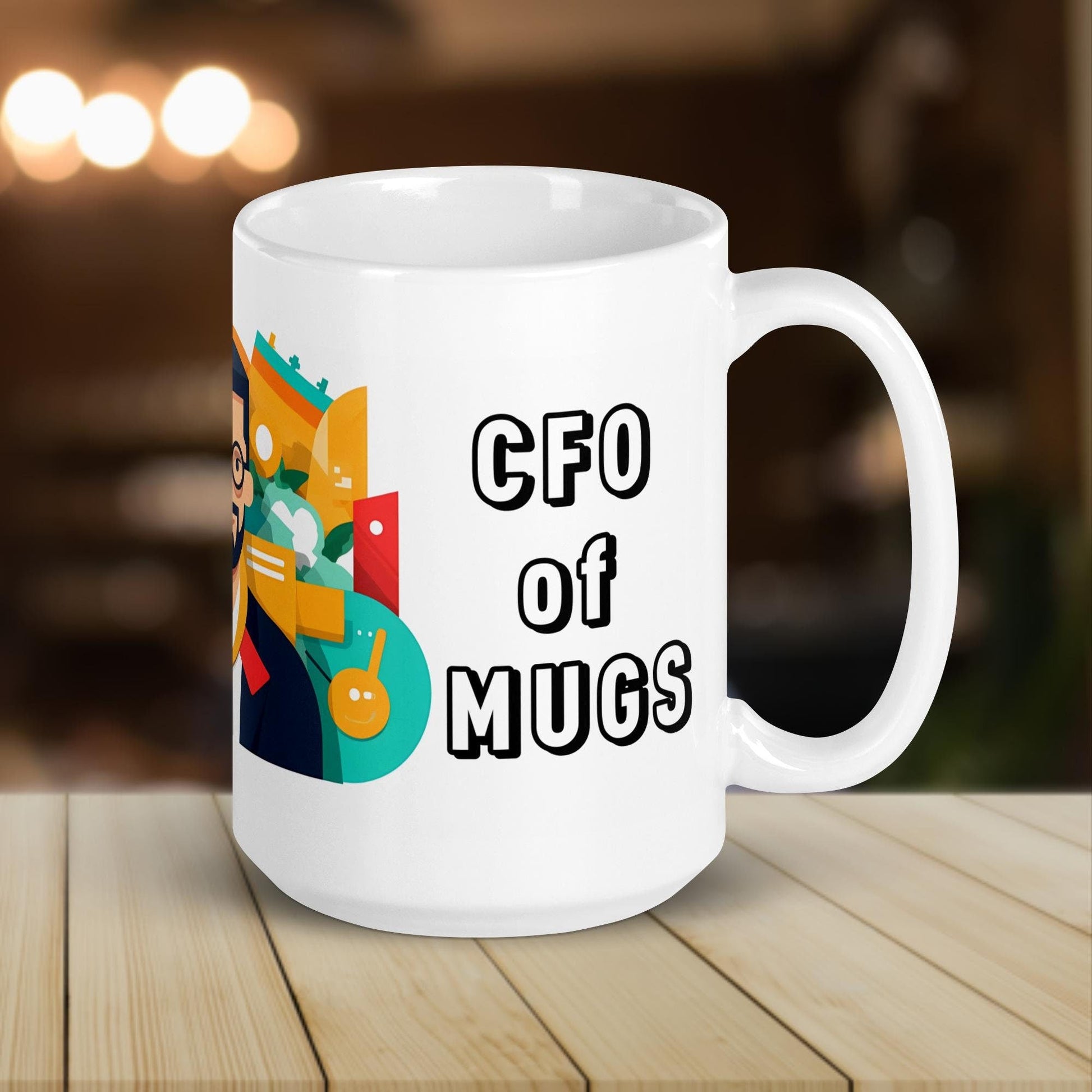 The “CFO of Mugs” | CFO Funny Work Mug | Best Funny Coffee Mug | Workplace Gift | Playful and Colorful Design - Raiden Gate Design