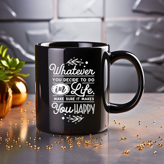 Whatever You Decide to Do in Life - Bible Verse Faith Mug - Christian Religious Gift - Dad Mug with Affirmations - Supportive Baptism Gift - Raiden Gate Design