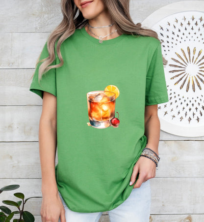 Whiskey Sour Cocktail Groom or Bride Cocktail Bar Shirt - Minimalist Aesthetic T-Shirt for Bachelor or Hen Party - Fun and Chic Design - Raiden Gate Design