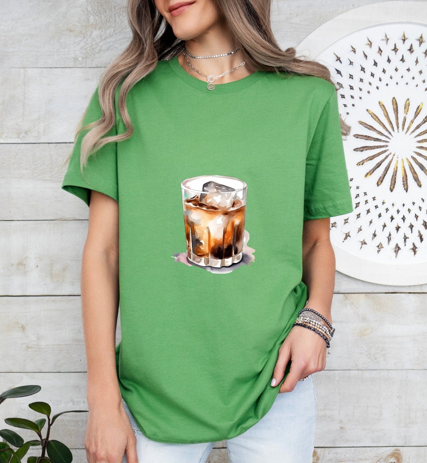White Russia Cocktail Groom or Bride Cocktail Bar Shirt - Minimalist Aesthetic T-Shirt for Bachelor or Hen Party - Fun and Chic Design - Raiden Gate Design