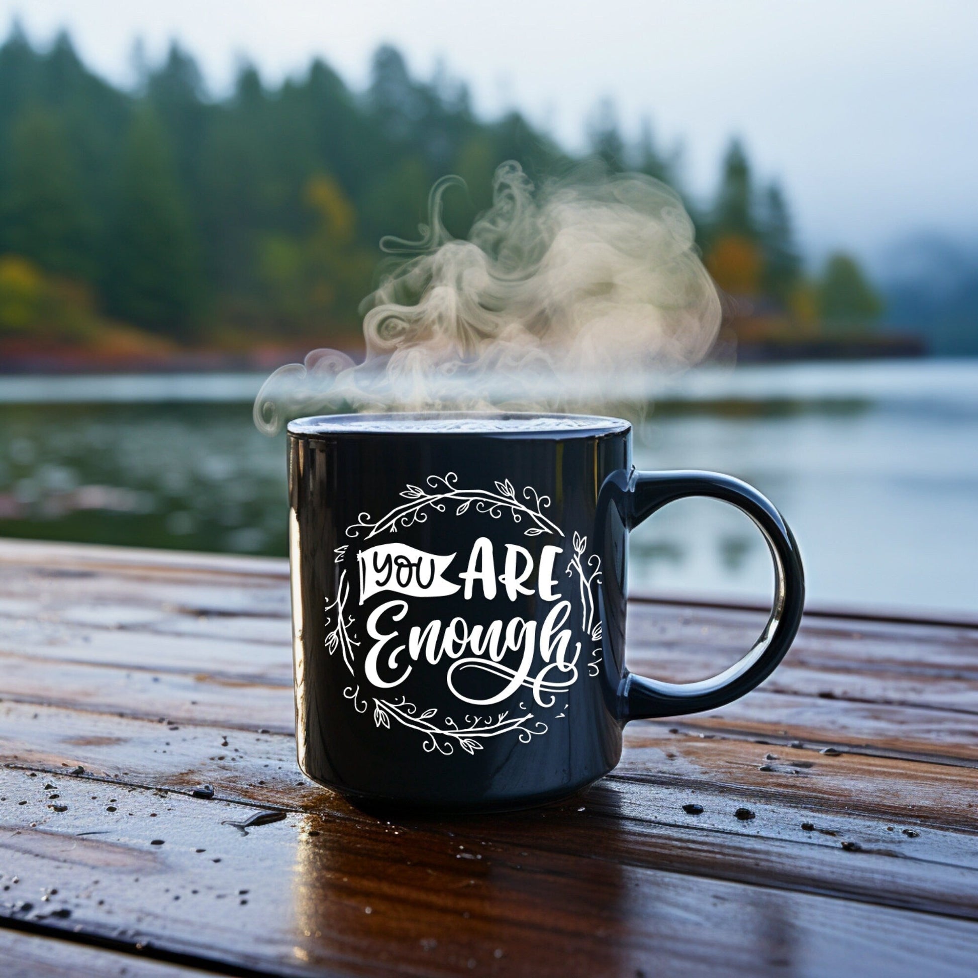 You are enough Mug - Bible Verse Faith Coffee Mug - Christian Religious Gift for Him - Dad Mug with Affirmations - Supportive Baptism Gift - Raiden Gate Design