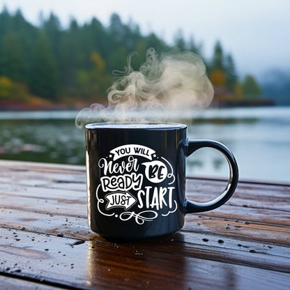 You Will Never Ready - Bible Verse Faith Coffee Mug - Christian Religious Gift for Him - Dad Mug with Affirmations - Supportive Baptism Gift - Raiden Gate Design